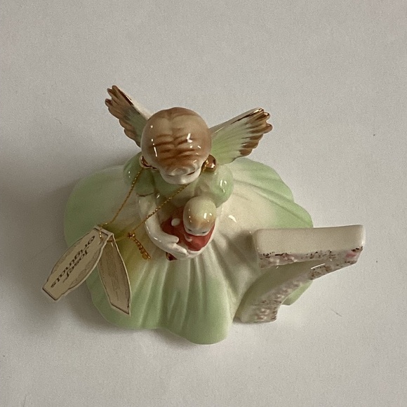 Josef Originals Birthday Angel Seventh Year 7 Green Doll, Tag, Sticker - Picture 9 of 10
